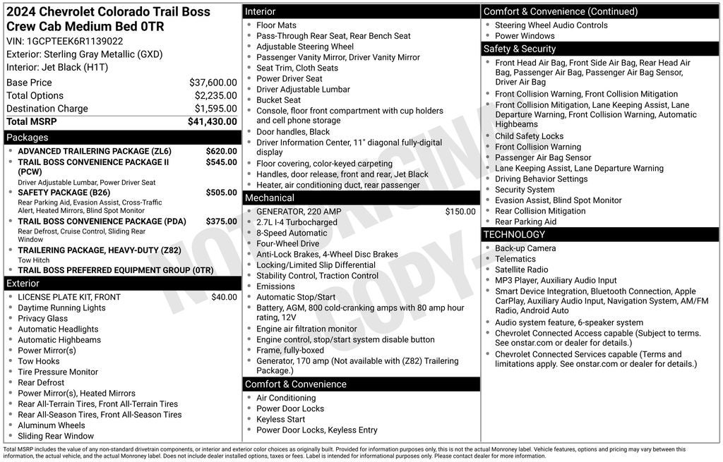 2024 Chevrolet Colorado Trail Boss