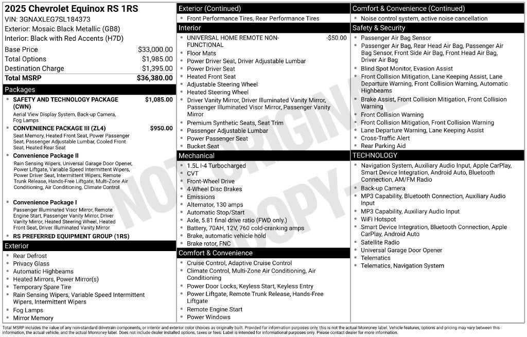2025 Chevrolet Equinox RS