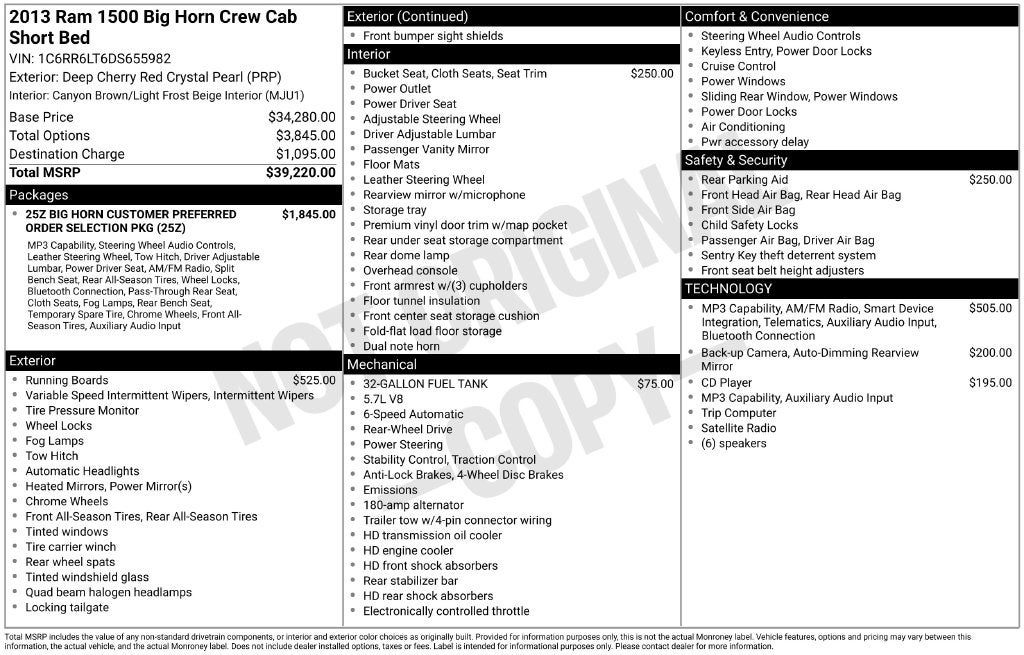 2013 RAM Ram 1500 Big Horn