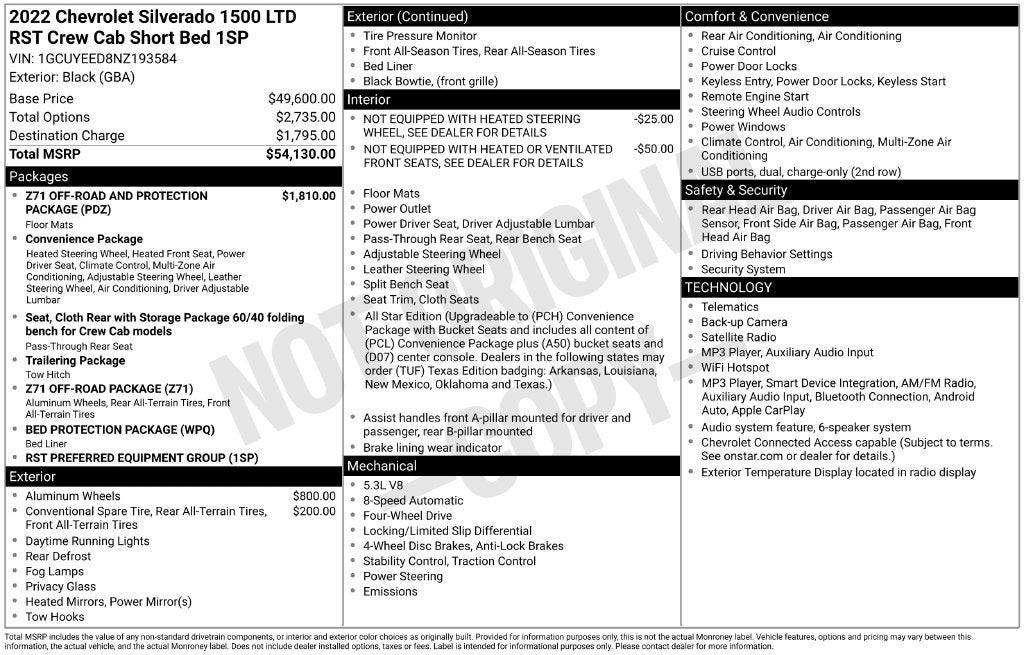 2022 Chevrolet Silverado 1500 LTD RST