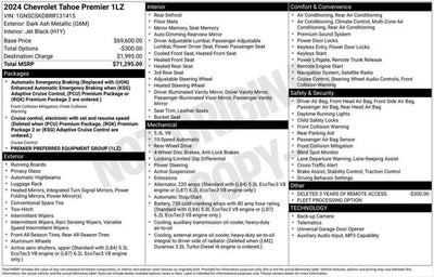 2024 Chevrolet Tahoe 2WD Premier