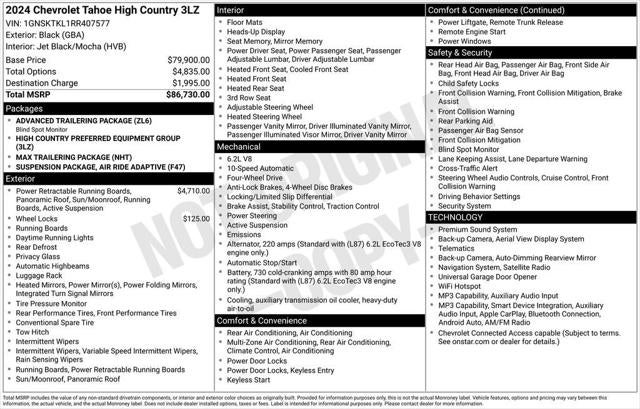 2024 Chevrolet Tahoe 4WD High Country