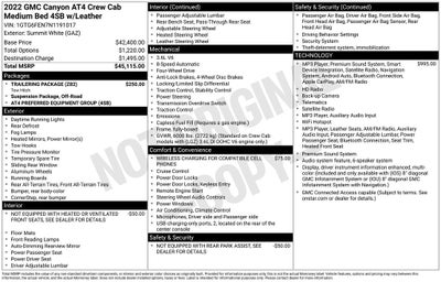 2022 GMC Canyon 4WD Crew Cab Short Box AT4 - Leather