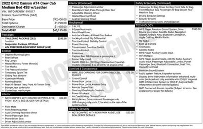 2022 GMC Canyon 4WD Crew Cab Short Box AT4 - Leather