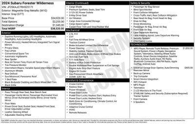 2024 Subaru Forester Wilderness