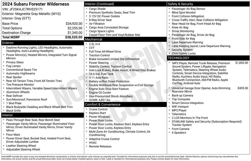 2024 Subaru Forester Wilderness