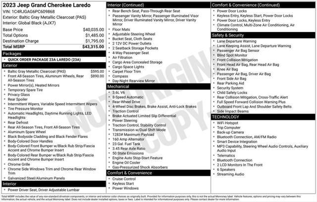 2023 Jeep Grand Cherokee Laredo 4x2