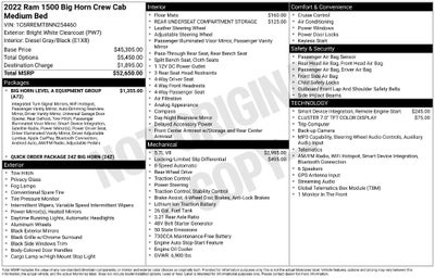 2022 RAM Ram 1500 Big Horn Crew Cab 4x2 6'4' Box