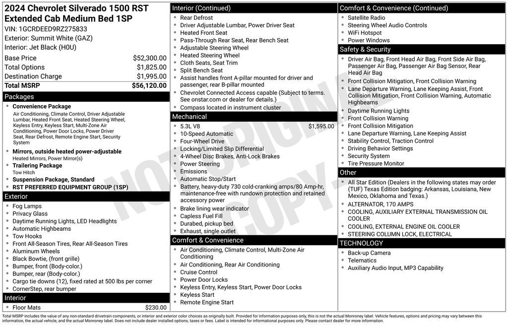 2024 Chevrolet Silverado 1500 4WD Double Cab Standard Bed RST