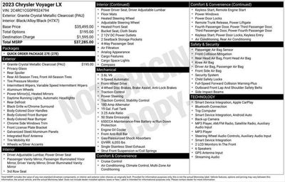2023 Chrysler Voyager LX
