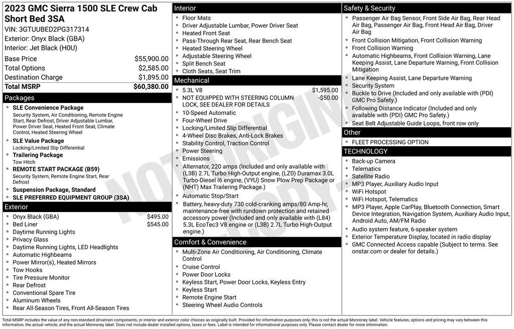 2023 GMC Sierra 1500 4WD Crew Cab Short Box SLE