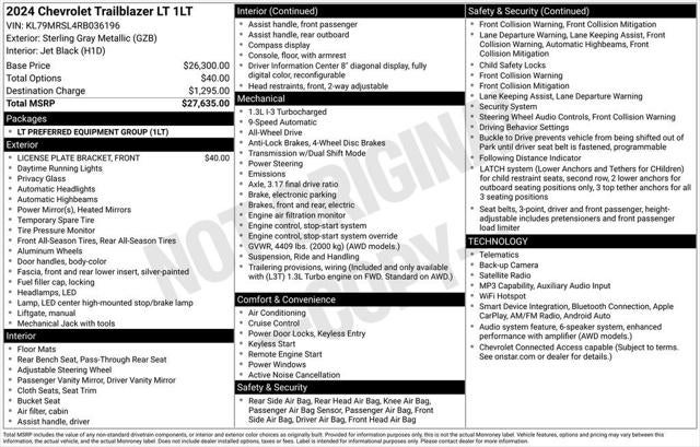 2024 Chevrolet Trailblazer AWD LT