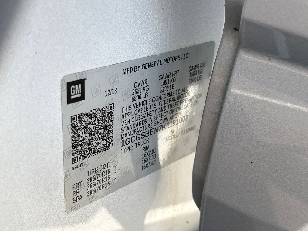 2019 Chevrolet Colorado Work Truck