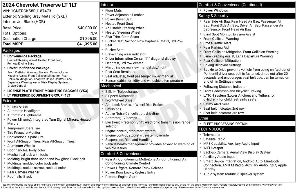 2024 Chevrolet Traverse LT 1LT