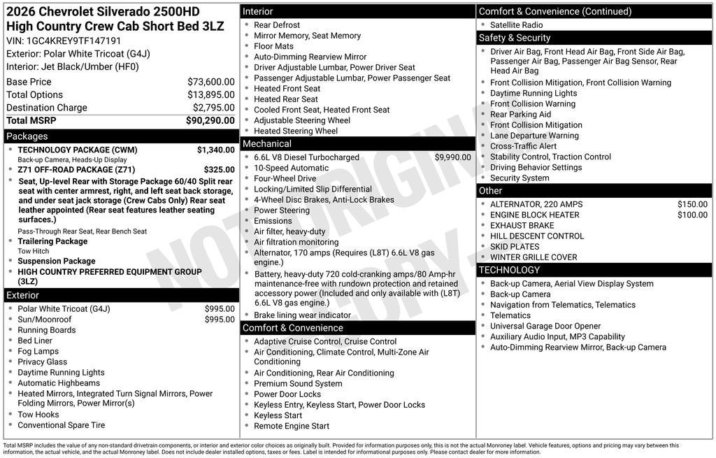 2026 Chevrolet Silverado 2500 HD High Country