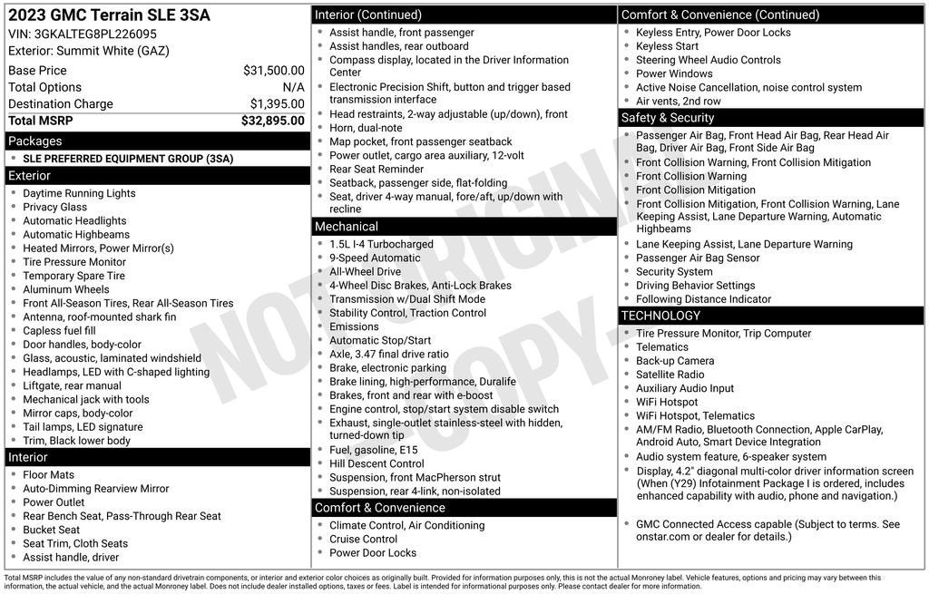2023 GMC Terrain SLE