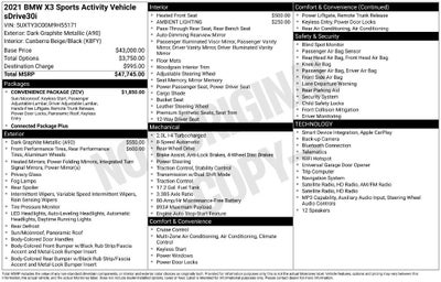 2021 BMW X3 sDrive30i