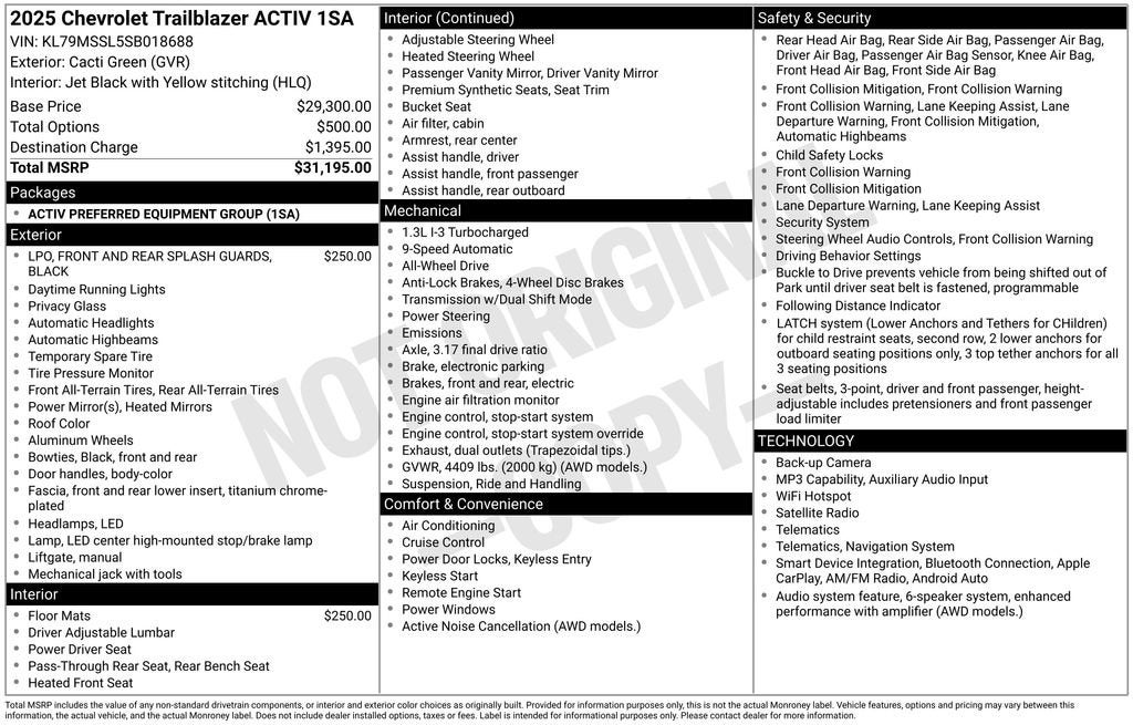 2025 Chevrolet Trailblazer ACTIV