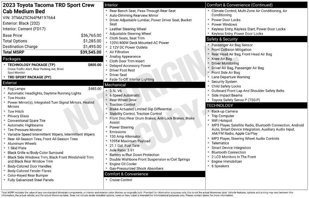 2023 Toyota Tacoma 2WD Base