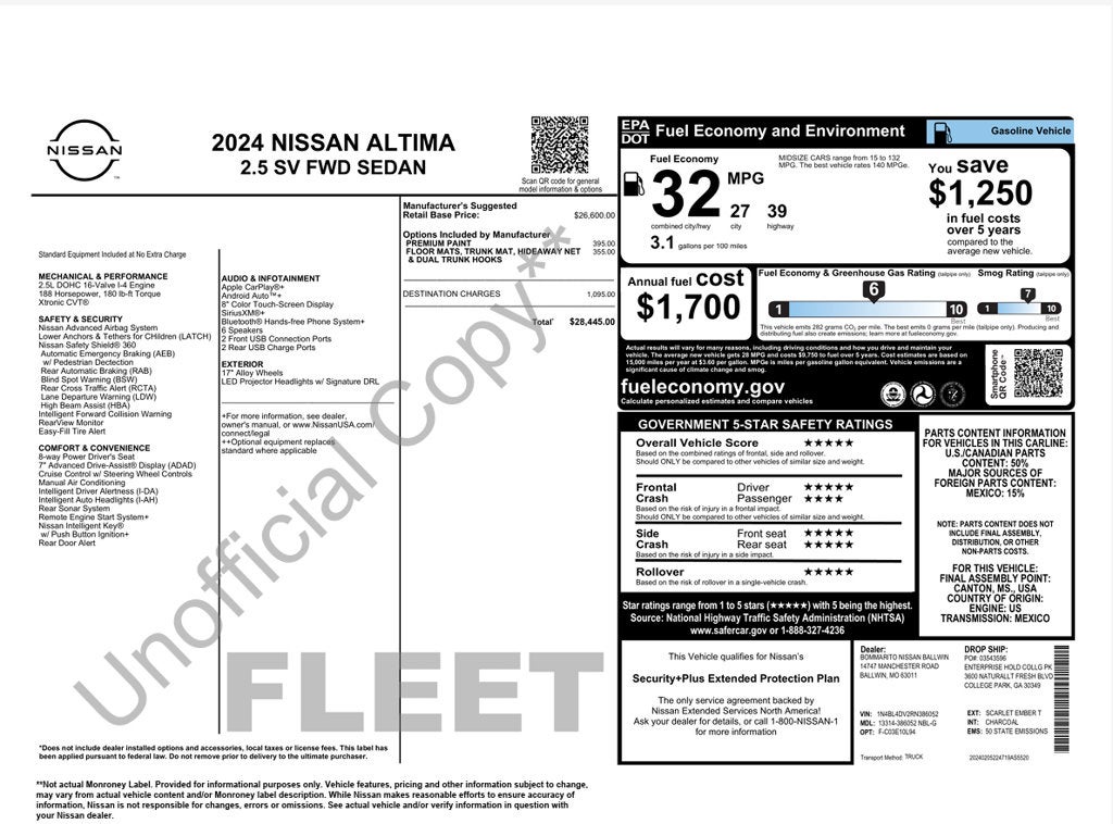 2024 Nissan Altima 2.5 SV