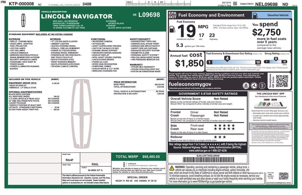 2022 Lincoln Navigator L Reserve