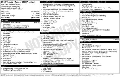 2021 Toyota 4Runner SR5 Premium