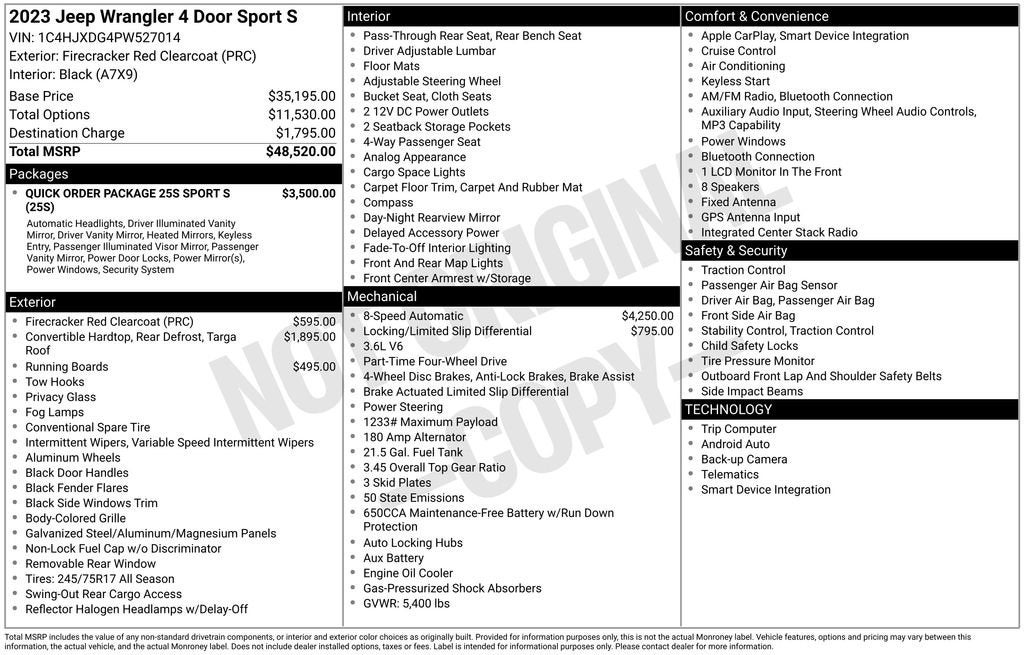 2023 Jeep Wrangler Sport S