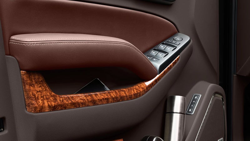 Luxury door panel with controls